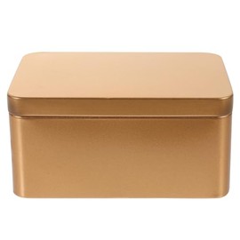 DOITOOL Small Tins Lids Tea Storage Box Decorative Box for Loose Tea Smooth Edges 13x8x6cm