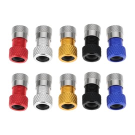 SG Store 10pcs Presta Valve Adapter with Caps, Aluminum Alloy, for Road Bikes Mountain Bikes Trekking Bicycle Five Color