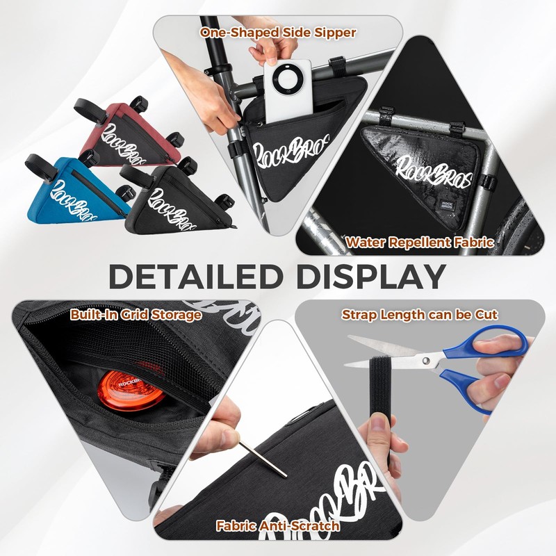 ROCKBROS Frame Bag Bicycle Triangle Bag for MTB Road Bikes