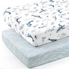 GRSSDER Stretch Ultra Soft Jersey Knit Fitted Crib Sheets Set