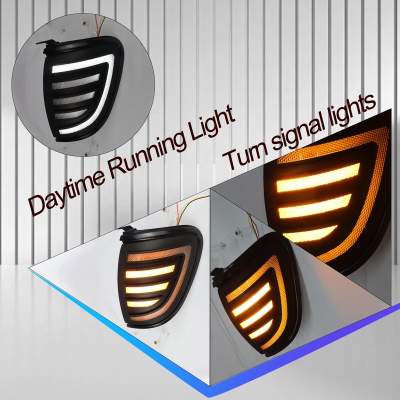 BINQIGOO LED Front Headlight Side Marker Lights for Toyota Tacoma