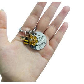 ChillOutPal Teacher Appreciation Gifts - Teacher Keychain Set Perfect Christmas and Valentines Day Gifts for Teachers, 3pc-bee