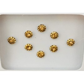 BBW46 Designer Antique Gold Bindi Stone Diamante Tattoo Face Forehead Sticker Bollywood Indian Wedding Bindis