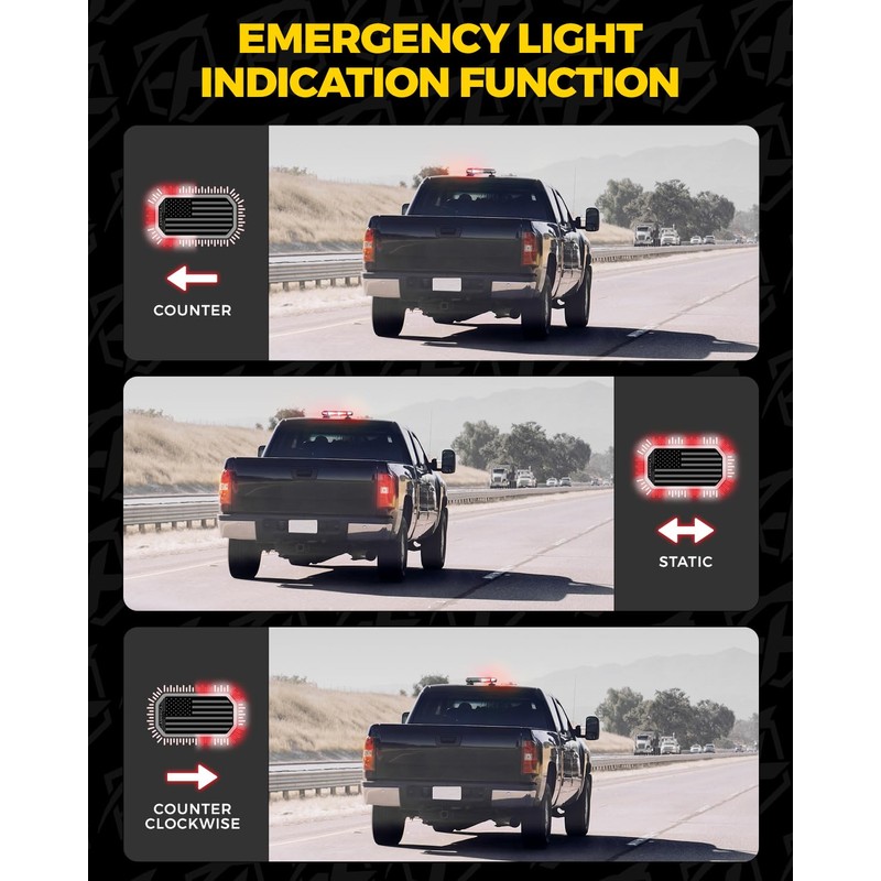 Xprite 42 LED Rooftop Strobe Beacon Lights - Magnetic Mount