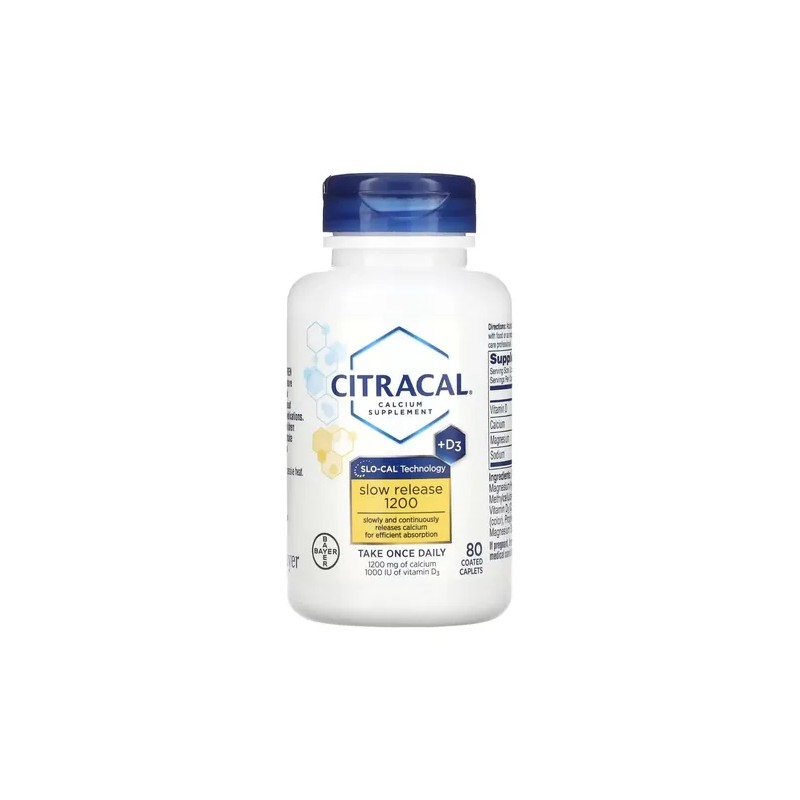 Citracal Calcio De Liberacion Lenta 1200mg 80 Coated Caplets Sin