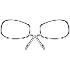 MotorToGo 1Pair Chrome Motorcycle Rear View Mirrors Compatible for 2008 Victory Vegas Jackpot