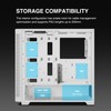 GAMDIAS White ATX Mid Tower Computer Case Tempered Glass, Gaming