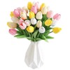 CHUANGOUONLY Pack of 12 Fake Flower Tulips, Fake Tulip Flowers