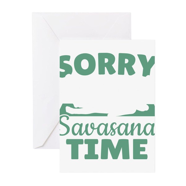 CafePress Meditation Sorry I Can'T It' Greeting Cards Folded Greeting