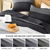 Litanika California King Quilt Set Black White Grey - Cal