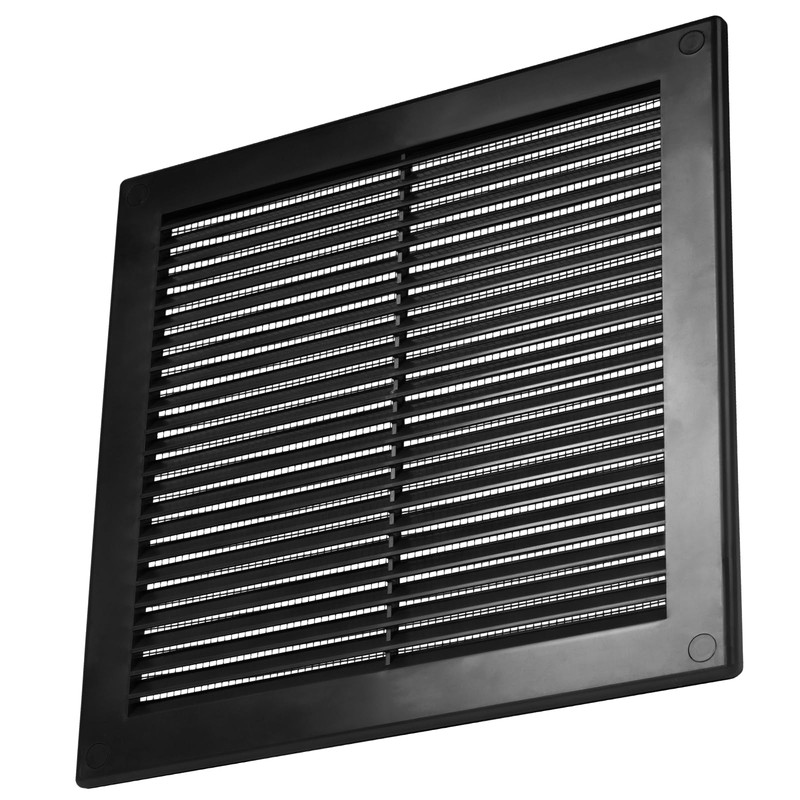 Vent Systems 8" x 8" Inch (Opening Dimensions) Plastic Black