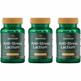 Swanson Women's Anti-Stress Formula (Lactium) - Helps Counter Stress, Promotes Relaxation and Sleep Support - (60 Capsules, 167mg) 1 Pack (3 Pack)