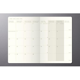 SIGEL C2687 Monthly Calendar Book Monthly Planner 2026, Approx. A6, Dark Blue, Soft Cover, 2 Pages = 1 Month, 64 Pages, Quick Pocket, Made from Sustainable Paper, Conceptum