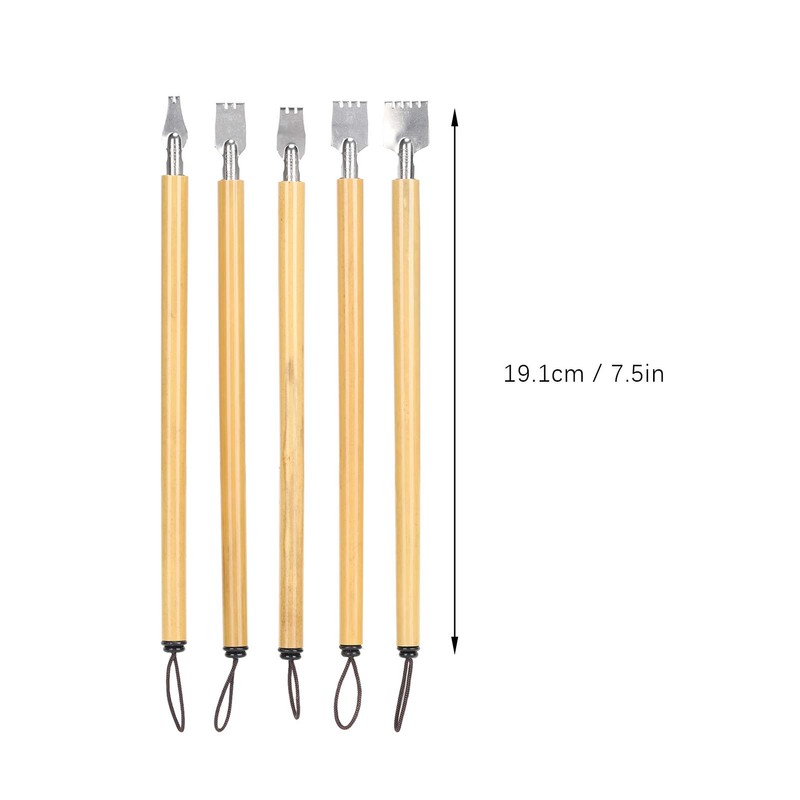 Fockety Calligraphy Pen, Natural Bamboo Material, 5 Pieces, School Supplies,
