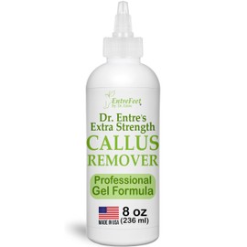 EntreFeet Dr. Entre's Callus Remover Gel: 8oz Extra Strength with Precision Applicator, Callus Remover for Feet, Foot Callus Remover, Foot Care, Pedicure Tools Supplies, Dead Skin Remover