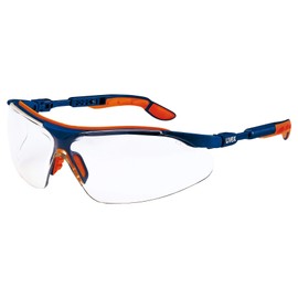 Uvex 9160065 Protection Glasses, i-vo, Clear, Blue/Orange