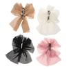 NOLITOY 4pcs Bow Clips for Women Elegant Multi Layer French