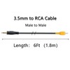 RCA to 3.5mm Mono Cable [1.8m/6FT] Convert AV Cable, 1