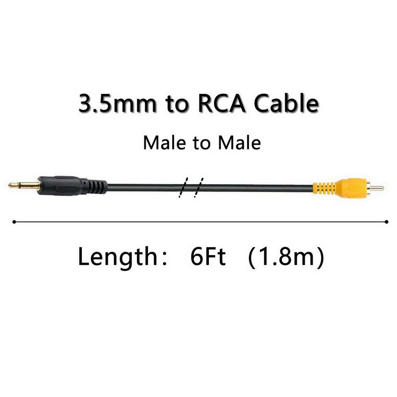 RCA to 3.5mm Mono Cable [1.8m/6FT] Convert AV Cable, 1