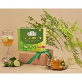 Ahmad Tea Evergreen - Assortment of 6 Green Teas - Peppermint, Lemon, Mango Lychee, Raspberry Pomegranate, Jasmine and Green Tea - 60 Individually Wrapped Flavour Sealed Tea Bags