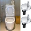 Upgraded 2 Full set Toilet Seat Hinge Fixings Top Fix