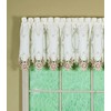 Today's Curtain Verona Reverse Embroidery Tailored Valance, 18", Ecru/Rose