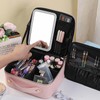 Linsiter Professional Makeup bag with Mirror and Light, Cosmetic Train