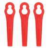 Annadue 40Pcs Plastic Cutters Blades Replacement for Cordless Grass Trimmer