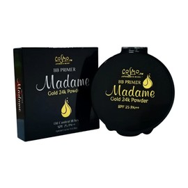 MADAME 12 g. LIGHT Oil Control Face Pressed Powder Compact Foundation, Long Lasting Makeup Oily Skin, Flawless Matte Finish, Controls Face Shine Skin Oil Control Breathable Coverage Lightweight SPF 25