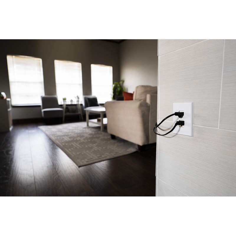 GE UltraPro Duplex Heavy-Duty Receptacle, White, Wall Outlet, Reinforced Yoke,