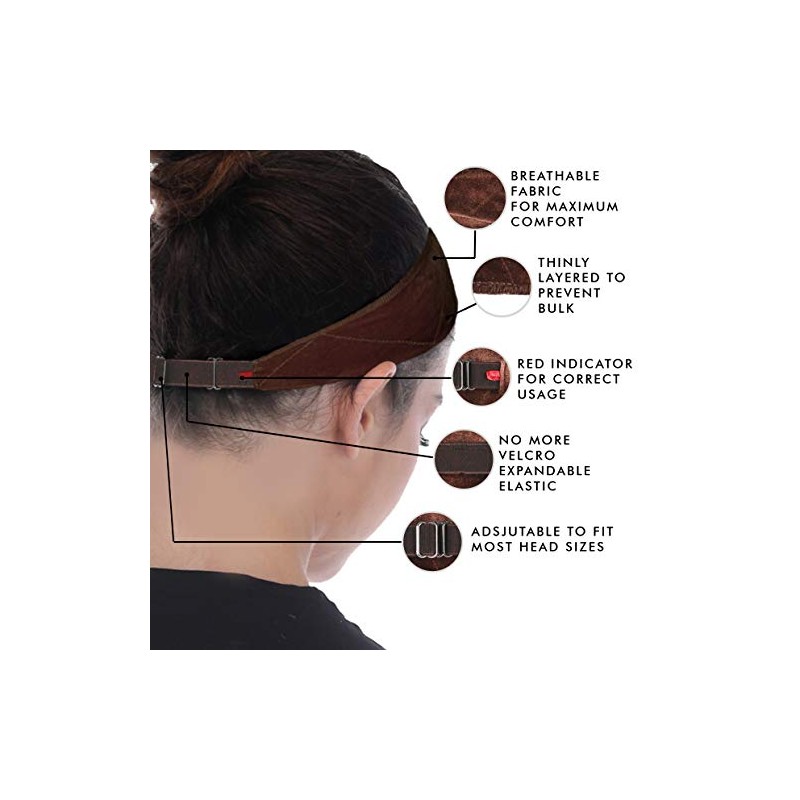 Diademas de agarre para peluca para mujer, ajustables, comodidad de