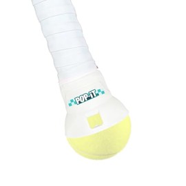 POP-IT Tennis Ball Pickup Device for Racket – Hands-Free, No-Bend Retriever | Lightweight & Durable Ball Collector | Fits Most Racquets | Ideal for Seniors, Coaches & Players (Standard, White)