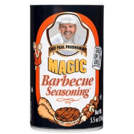 Chef Paul Barbecue Magic Seasoning Blends | All Purpose Seasoning for Grilling & Smoking | Smoky, Slightly Peppery BBQ Rub | Dry Rub for Chicken, Ribs & Burgers | BBQ Seasoning | 5.5 oz (Pack of 1)