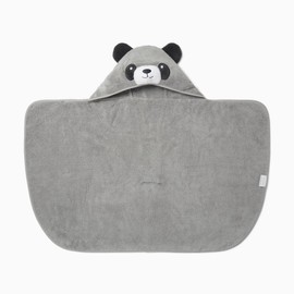 MORI Boys and Girls Hooded Panda Bath Towel in Grey - Unisex Kids Soft Blanket - Ultra Absorbent and Long Lasting - One Size