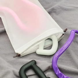 Translucent string pouch L travel zipper bag suitcase organization travel bag / 반투명 끈 파우치 L 여행지퍼백 캐리어정리 여행가방