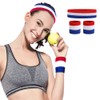 Sweatband Set Sports Headband Wristband Set for Working Out Exercise
