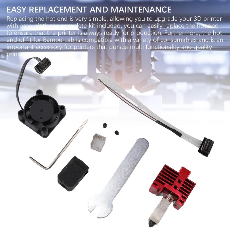 Luocute Hotend Kit Fit for Bamboo Lab P1 P1S V2.0