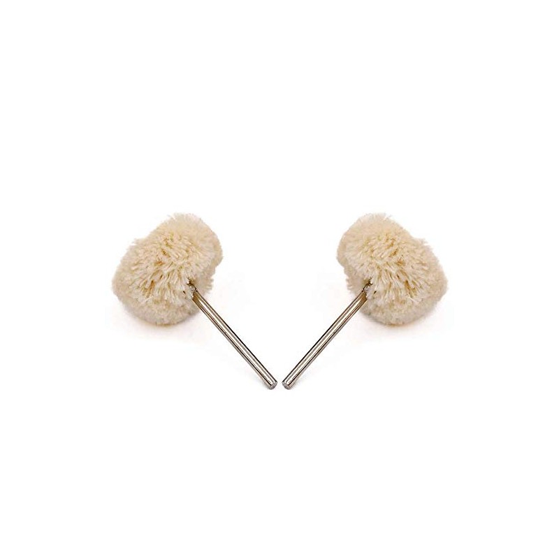 NGe 10Pcs 1" Genuine Wool Buffing Ball with 1/8" Shank,