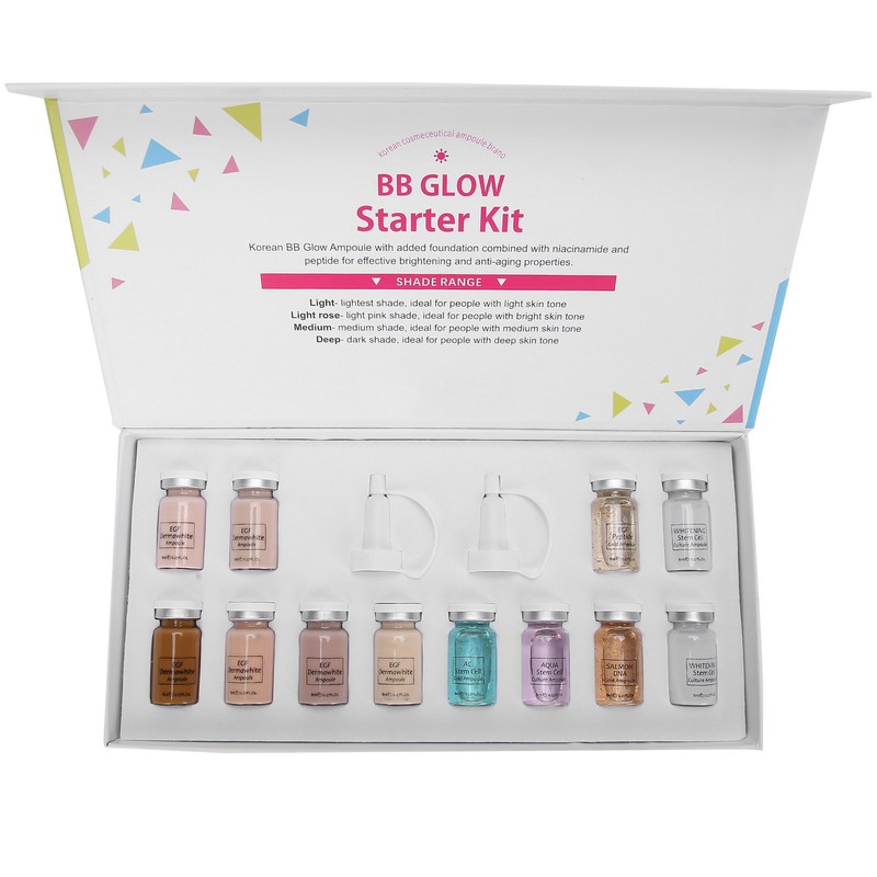 ibcccndc 6pcs Liquid Foundation 6pcs Serum Face Skin Brightening Rejuvenation