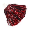 Hooshing 24PCS Black and Red Pom Poms Cheerleading Fluffy Metallic