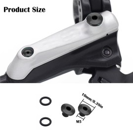 Pack of 2 Bicycle Bleed Screw O-Ring Oil Cap Screw for Split Bicycle Body TC4 Titanium Alloy M5 x 10 mm Screws Compatible with Shimano XT SLX Zee Deore LX (Black)