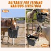 MIYABALA Horse Feed Bucket,15 Quart Plastic Hook Over Horse Feeder