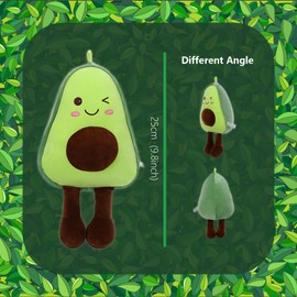 25 cm Avocado Plüschtier, Weiche Kuscheltier Avocado Kissen, Kissen aus Plüsch mit Avocado, Ostergeschenke für Kinder Erwachsene Geburtstagsgeschenke
