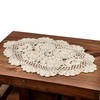 Feyarl 2 Pcs Crochet Cotton Lace Table Placemats Handmade Doilies,