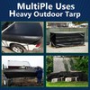 CAMPMAC Black Tarps Heavy Duty Waterproof 20x40, 12 Mil Thick,