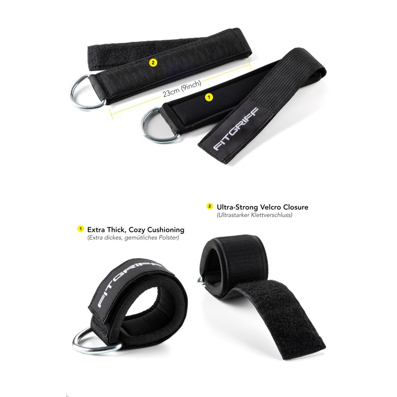 Fitgriff® foot straps (heavily padded) – for fitness training at