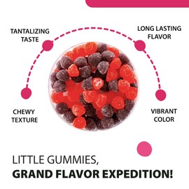 Lady Sarah Sour Gummy Berries - 360 Grams (Pack of 3 x 120G Bags) | Canada’s Top Choice Bulk Candy Bear Bag | Sour Candy & Gummies for Parties & Gifts