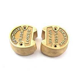 AAProTools High Grade Dental Denture Upper & Lower Flask New Lab Professional Dental Laboratory Bronze Denture- Premium