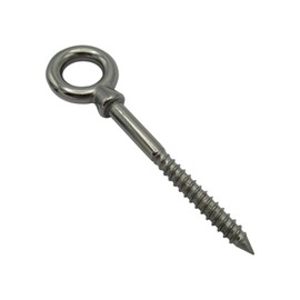 Wood Screw Eye Bolt Stainless Steel 10MM (80MM Shank Eyebolt Marine Rope Cable 316)