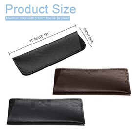 2 Glasses Case, Soft PU Leather Soft Glasses Case, Protective Case, Portable Sunglasses Case, Soft Glasses Case, Glasses Case for Men and Women, Leather Glasses Case, black